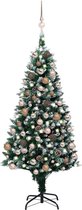 vidaXL - Kunstkerstboom - met - verlichting - kerstballen - dennenappels - 180 - c5