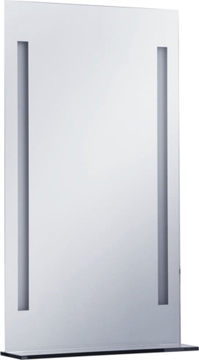 vidaXL Badkamerspiegel - LED - met - schap - 60x100 - cm Zilver