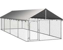 vidaXL - Hondenkennel - voor - buiten - met - dak - 600x200x150 - cm