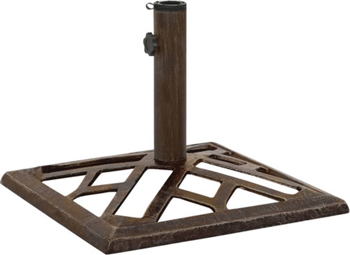 Bol.com vidaXL - Parasolvoet - 44x44x31 - cm - gietijzer - bronskleurig aanbieding
