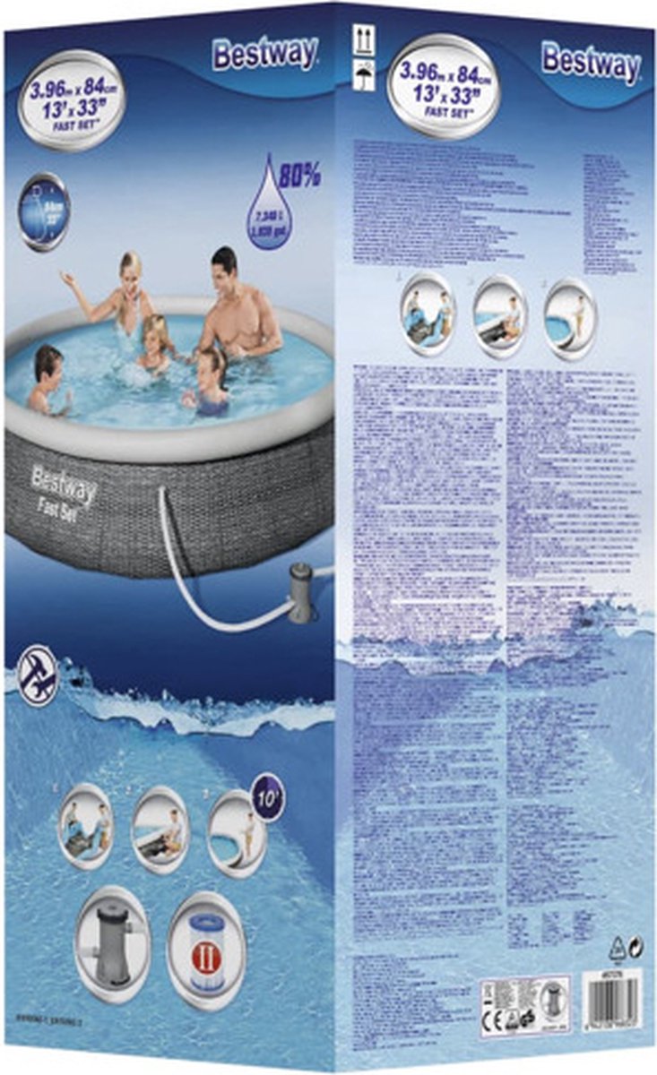 Bestway Fast Set zwembadset - Ø 396 x 84 cm