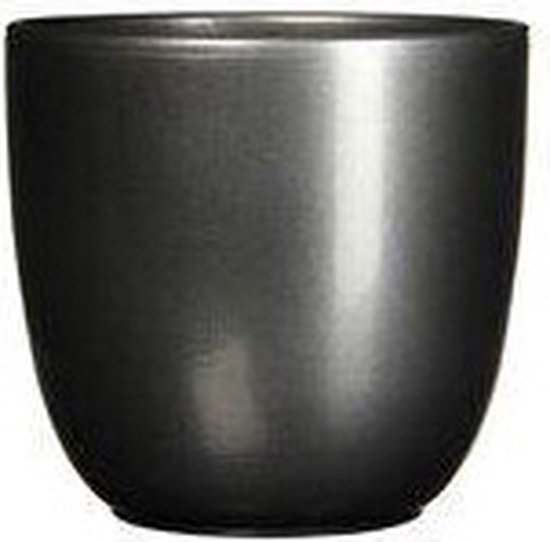 Mica Decorations Bloempot - antraciet grijs - keramiek - 10 x 9 cm - plantenpotten