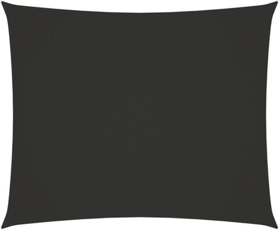 The Living Store Parasol rectangulaire 4x5 m tissu Oxford anthracite - Parasol - Tissu Oxford - Imperméable - Résistant aux UV - Couleur anthracite