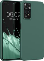 kwmobile telefoonhoesje geschikt voor Xiaomi Redmi Note 11 Pro / Note 11 Pro (5G) / Note 12 Pro (4G) - Hoesje met siliconen coating - Smartphone case in dennengroen