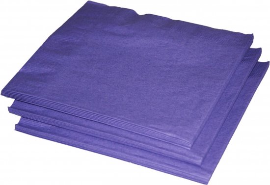 stuks tafel servetten papier 33 x 33 cm paars - Feestversieringen/thuis gebruik | bol.com