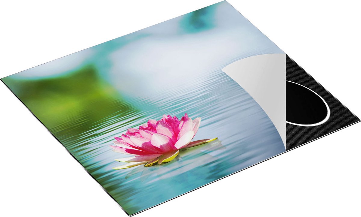 Chefcare Inductie Beschermer Roze Lotusbloem op het Water - 60x55 cm - Afdekplaat Inductie - Kookplaat Beschermer - Inductie Mat
