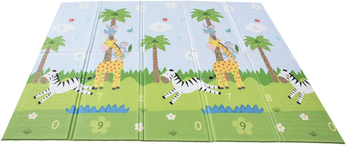 Teamson Kids Speelmat Voor Baby/Peuters - Safari Dier & Tuin Insects - Schuim - 154cm x 197cm