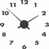 NeXtime Small Hands - Horloge - Ronde - Aluminium - Ø48 cm - Noir