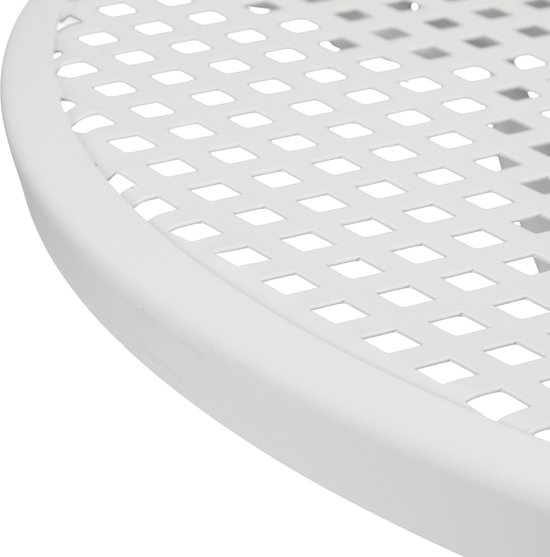 GOPLUS Table Ronde de Jardin D.79x71CM en Fonte d'Aluminium avec Trou