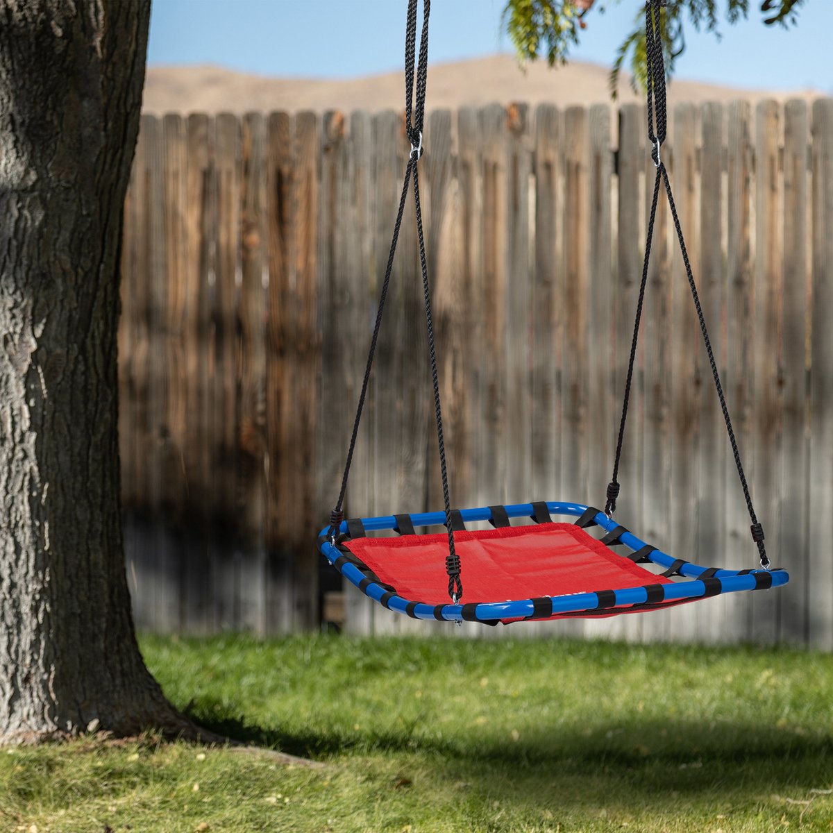 Relaxdays vogelnestschommel voor kinderen en volwassenen, 110 cm, tot