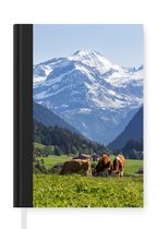 Notitieboek - Schrijfboek - Koeien voor de Alpen - Notitieboekje klein - A5 formaat - Schrijfblok