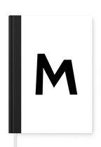 Notitieboek - Schrijfboek - Kinderillustratie van de letters van het alfabet 'M' op een witte achtergrond - Notitieboekje klein - A5 formaat - Schrijfblok