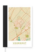 Notitieboek - Schrijfboek - Plattegrond - Voorhout - Stadskaart - Kaart - Notitieboekje klein - A5 formaat - Schrijfblok