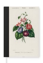 Notitieboek - Schrijfboek - Bloemen - Vintage - Blad - Notitieboekje klein - A5 formaat - Schrijfblok