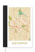 Notitieboek - Schrijfboek - Stadskaart - Zoetermeer - Vintage - Notitieboekje klein - A5 formaat - Schrijfblok - Plattegrond