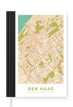 Notitieboek - Schrijfboek - Stadskaart - Den Haag - Vintage - Notitieboekje klein - A5 formaat - Schrijfblok - Plattegrond