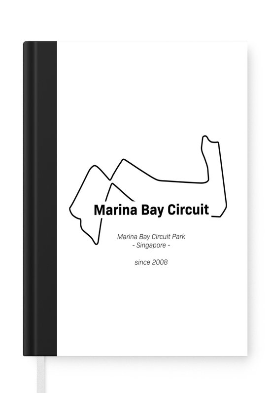 Notitieboek - Schrijfboek - Formule 1 - Singapore - Circuit - Notitieboekje klein - A5 formaat - Schrijfblok - Cadeau voor man