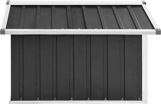 vidaXL - Overkapping - voor - robotmaaier - 92x97x63 - cm - staal - antracietkleurig