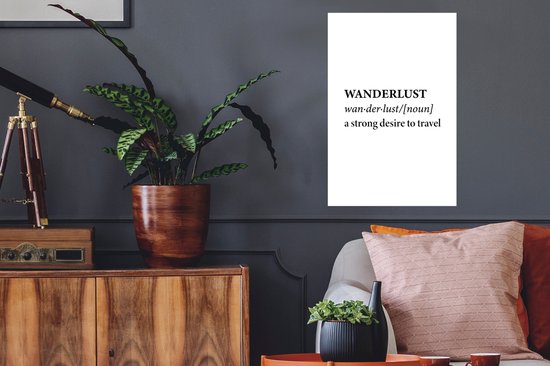 Stickers Stickers muraux - Proverbes - Citations - Une forte envie de travel - Wanderlust - Voyages - 40x60 cm - Film adhésif