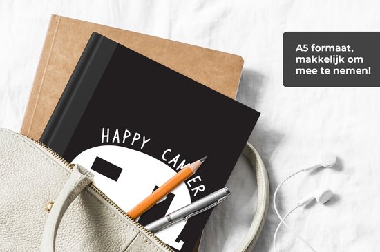 Carnet - Cahier d'écriture - Citations - Happy camper - Proverbes - Carnet - Format A5 - Bloc-notes