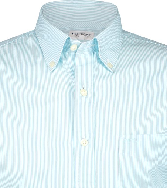 Dubinik Heren Korte Mouw Button Down Shirts Zacht Ademend Zomer Vintage Regular Fit Lichtgewicht Heren Casual Shirt, Wit Licht Blauw, L