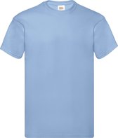 Licht Blauw 2 Pack t-shirt Fruit of the Loom Original maat XXL