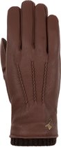 Schwartz & von Halen Handschoenen Heren - Columbus - hertenleren (American deerskin) handschoenen met wollen voering - Bruin maat 9,5