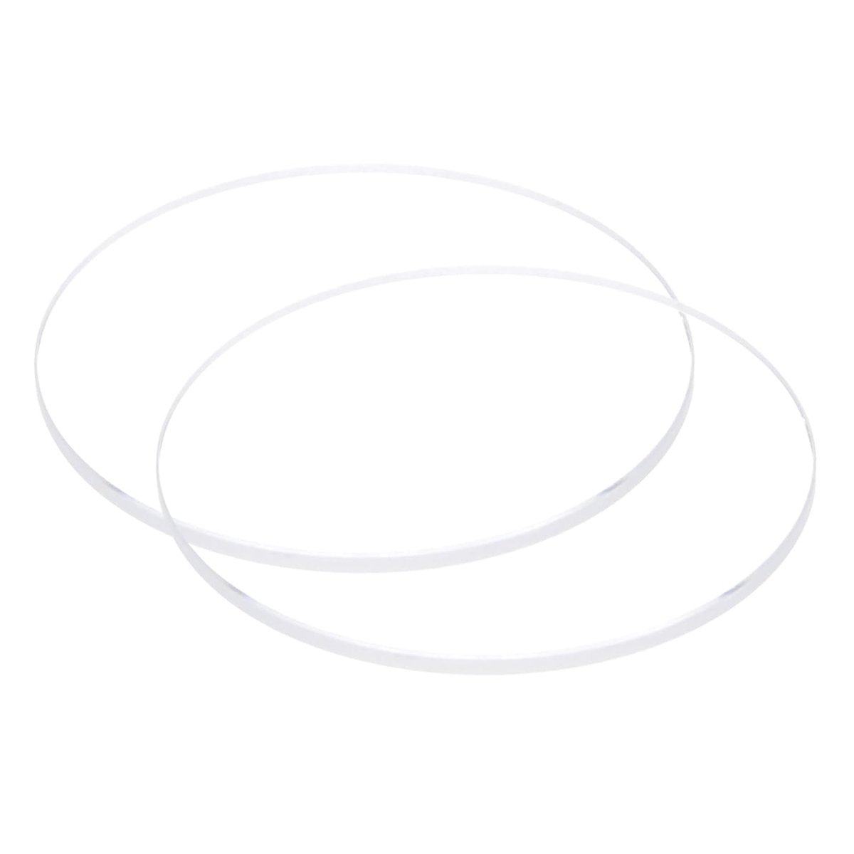SnelShoppen - 2x Clear Crystal Glass 36.5mm Diameter Vervangglas voor Horloge - Hoogwaardige Optische Mineral Glas - 2mm Dikte - Transparant - Perfect