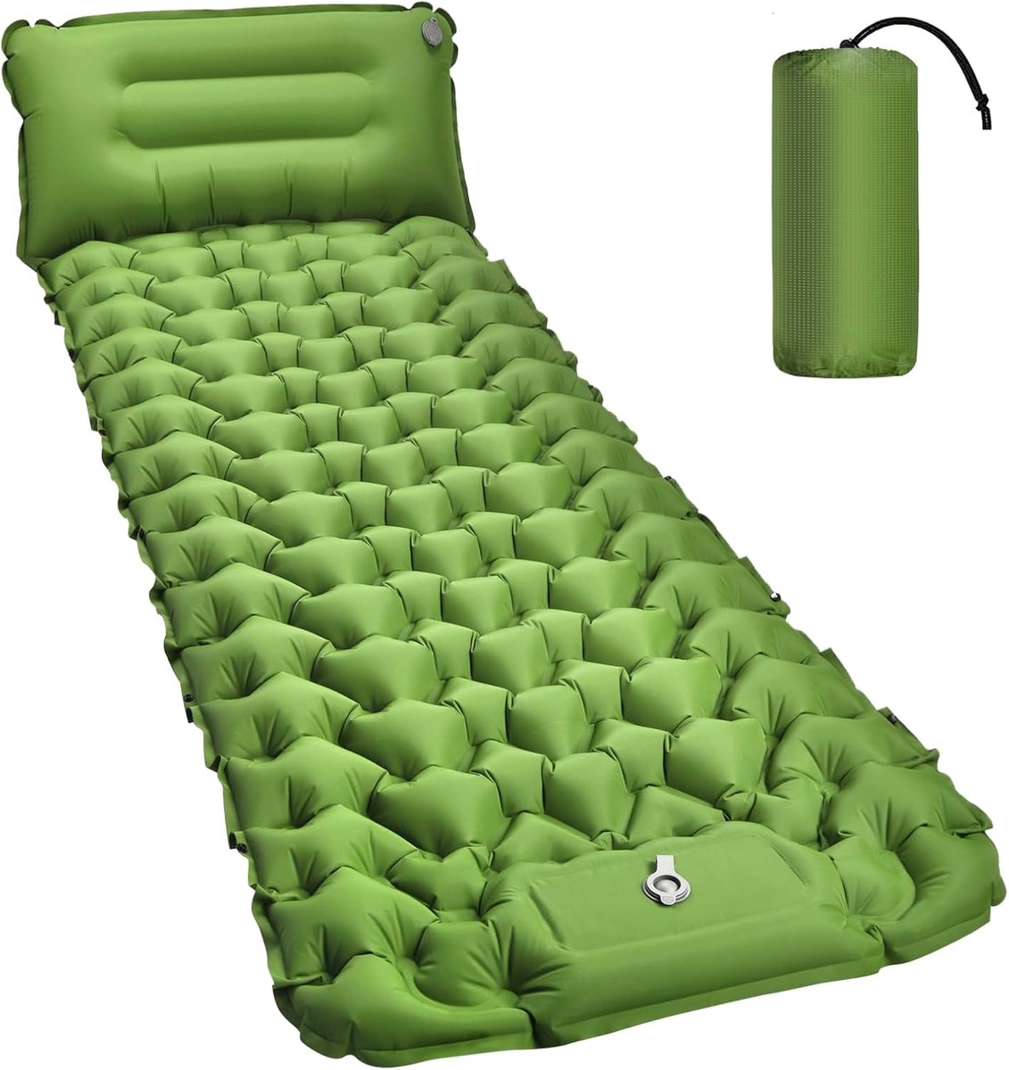 SnelShoppen - 10 cm Hoge Luchtmatras Camping - Ultralicht Opblaasbare Isolatiematten met Voetpomp - Waterdicht Slaapmat voor Buiten, Hiking, Strand (G