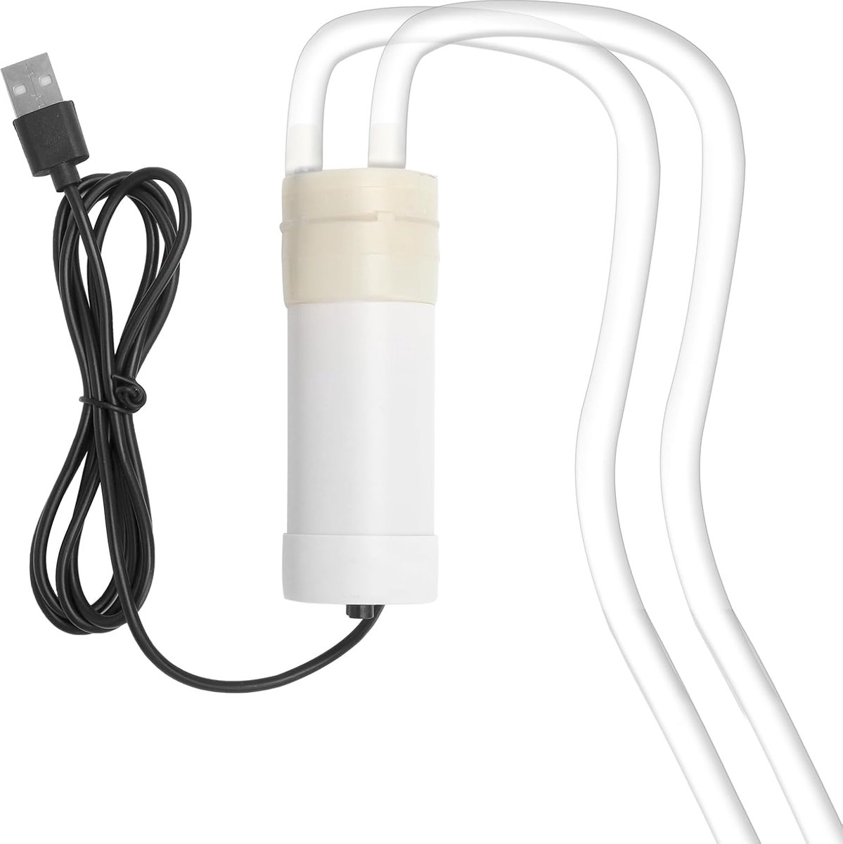 SnelShoppen - USB Mini DC Waterpomp, Zelfaanzuigend, 5V Circulatiepomp met 1 m PVC Slang en Steenschuimfilter, Stille Mini Pomp voor Aquarium, Koeling