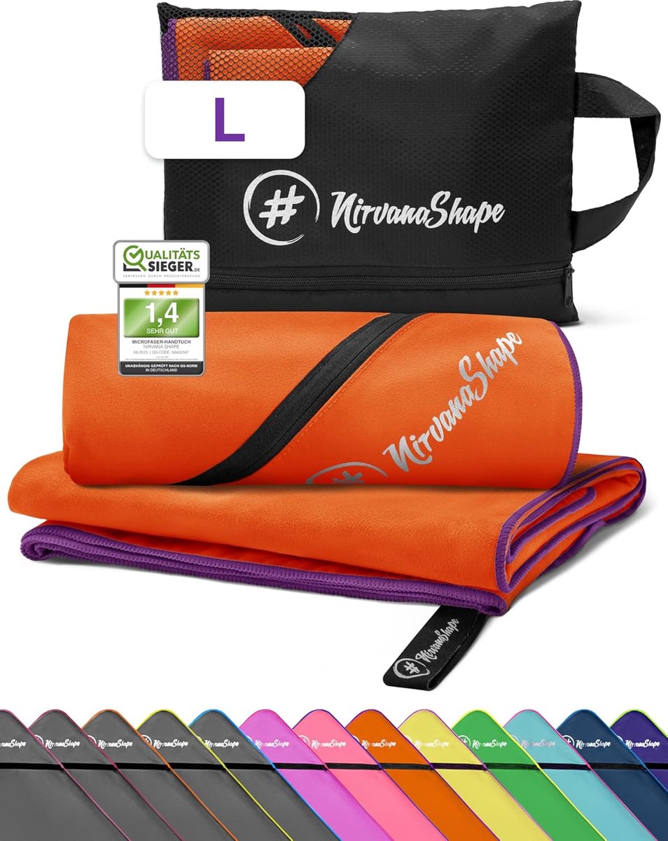 SnelShoppen - Microfiber Reishanddoek 140x70 cm - Lichtgewicht Sport- en Strandhanddoek voor Backpackers en Fitness - Sneldrogend en Compact