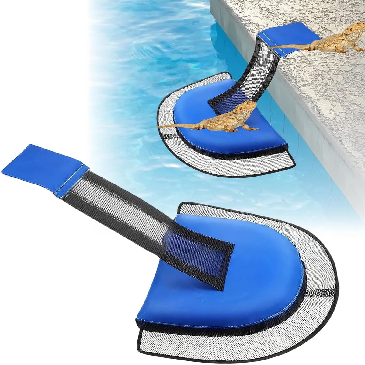 SnelShoppen - Pool Handrail voor huisdieren, Dierlijke Drenkeling Preventie, Duurzaam Oxford Materiaal, Ideaal voor Zwembad, Eend, Tamia en Andere Die