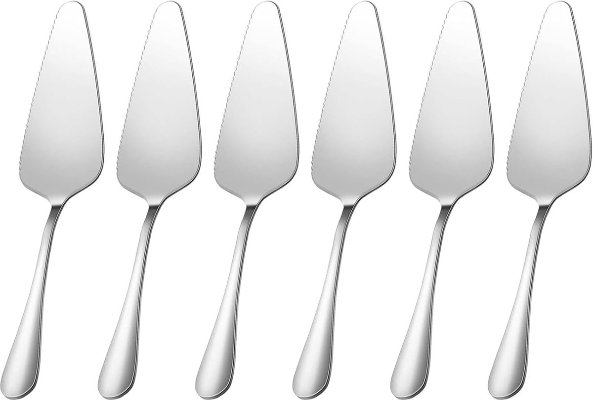 SnelShoppen - 6-delige RVS Taartserver Set met Messen - Ideaal voor Keuken, Feesten, Restaurants - Duurzaam en Stijlvol - Perfect voor Taarten en Geba