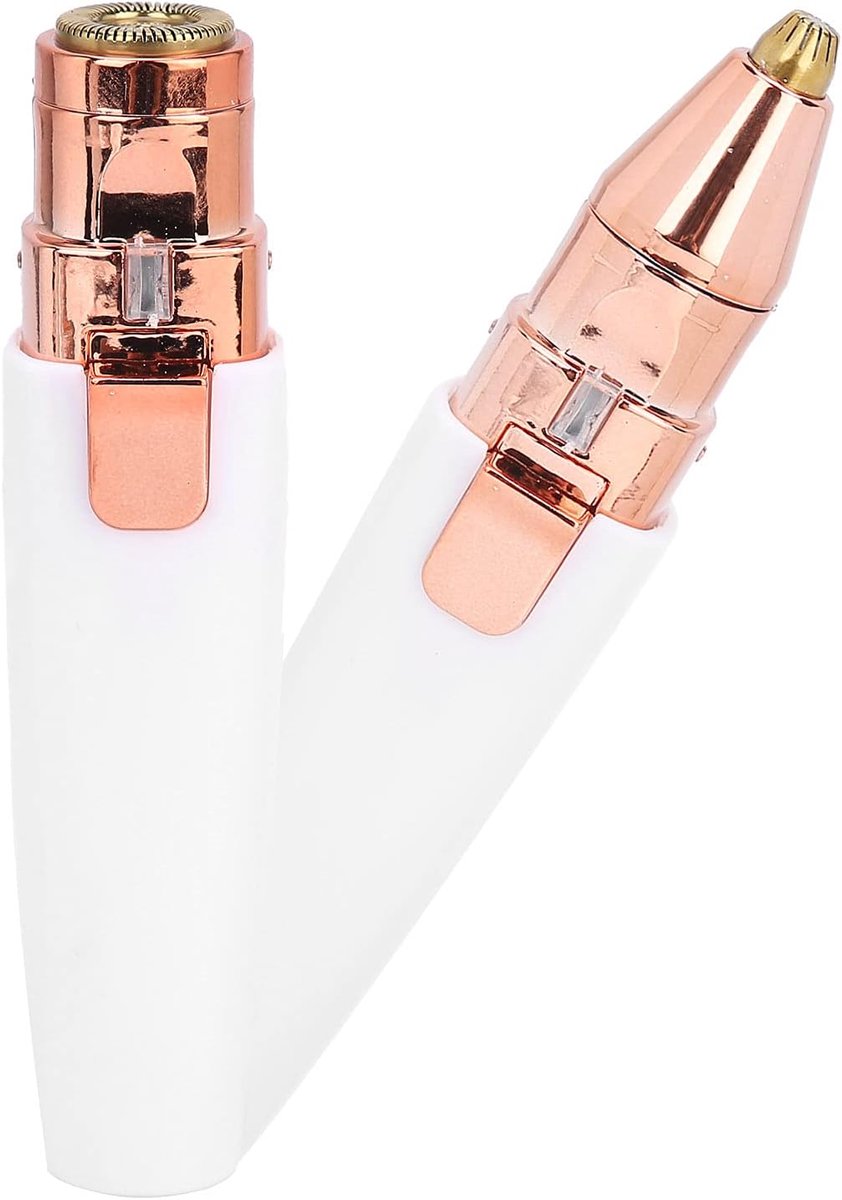 SnelShoppen - 2-in-1 Eyebrow Trimmer en Gezichtshaarverwijderaar | Oplaadbare Pijnloze Epilator voor Wenkbrauwen, Neushaar, Lippen, Lichaam, Onderarme