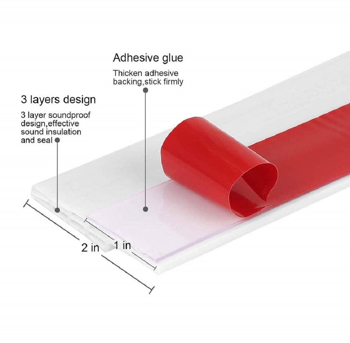 SnelShoppen - Deurafdichting / Sealing Tape voor Deuren - Wit - 100x5cm - Milieuvriendelijk Silicone - Warmte- en Koubestendig - Perfect voor Thuisgeb