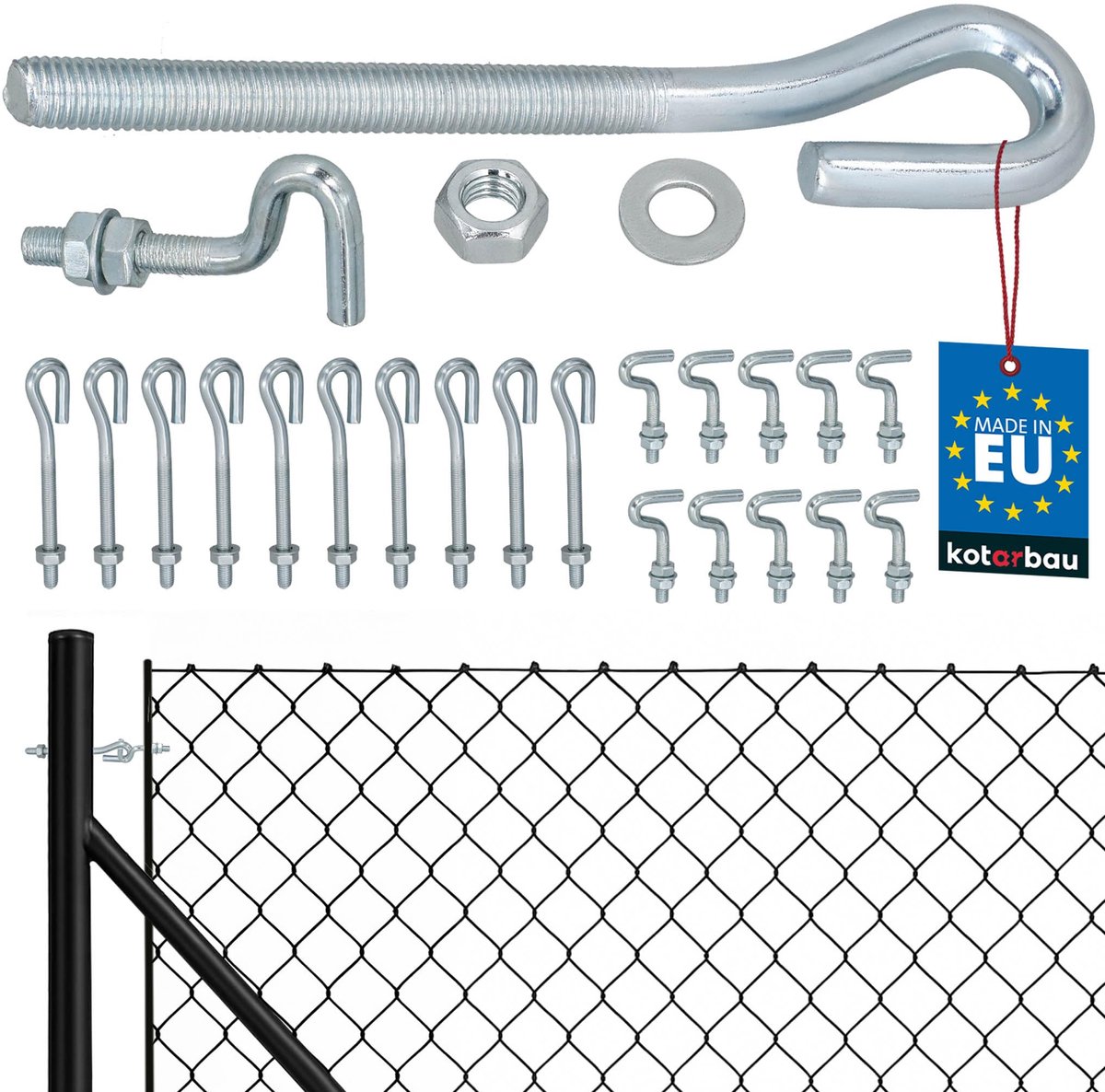 KOTARBAU 10 Stuks Draadspanner M10, Kabelspanner, Spanner van Verzinkt Staal