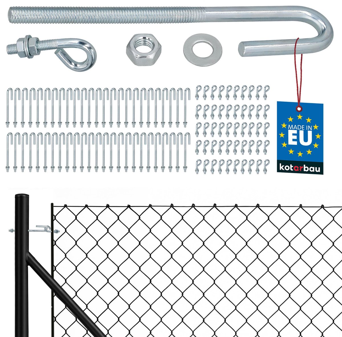 KOTARBAU 50 Stuks Draadspanner M8, Kabelspanner, Spanner van Verzinkt Staal