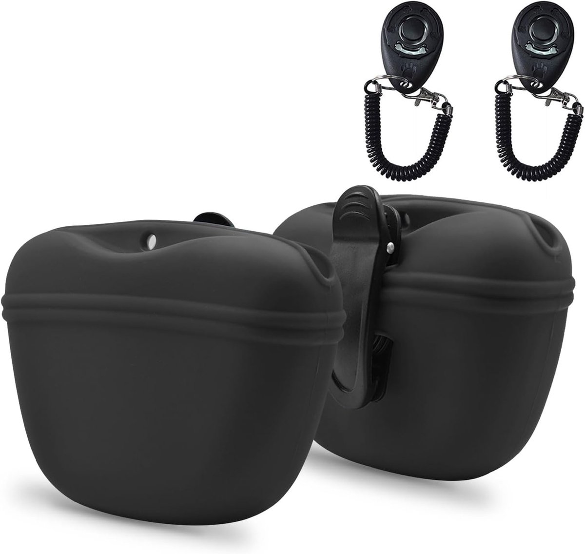 SnelShoppen - Silicone Hondensnoepjes Tas, Draagbare Trainingscontainer met Magnetische Sluiting, Clip voor Riem of Broek, BPA-vrij, Ideaal voor Wande