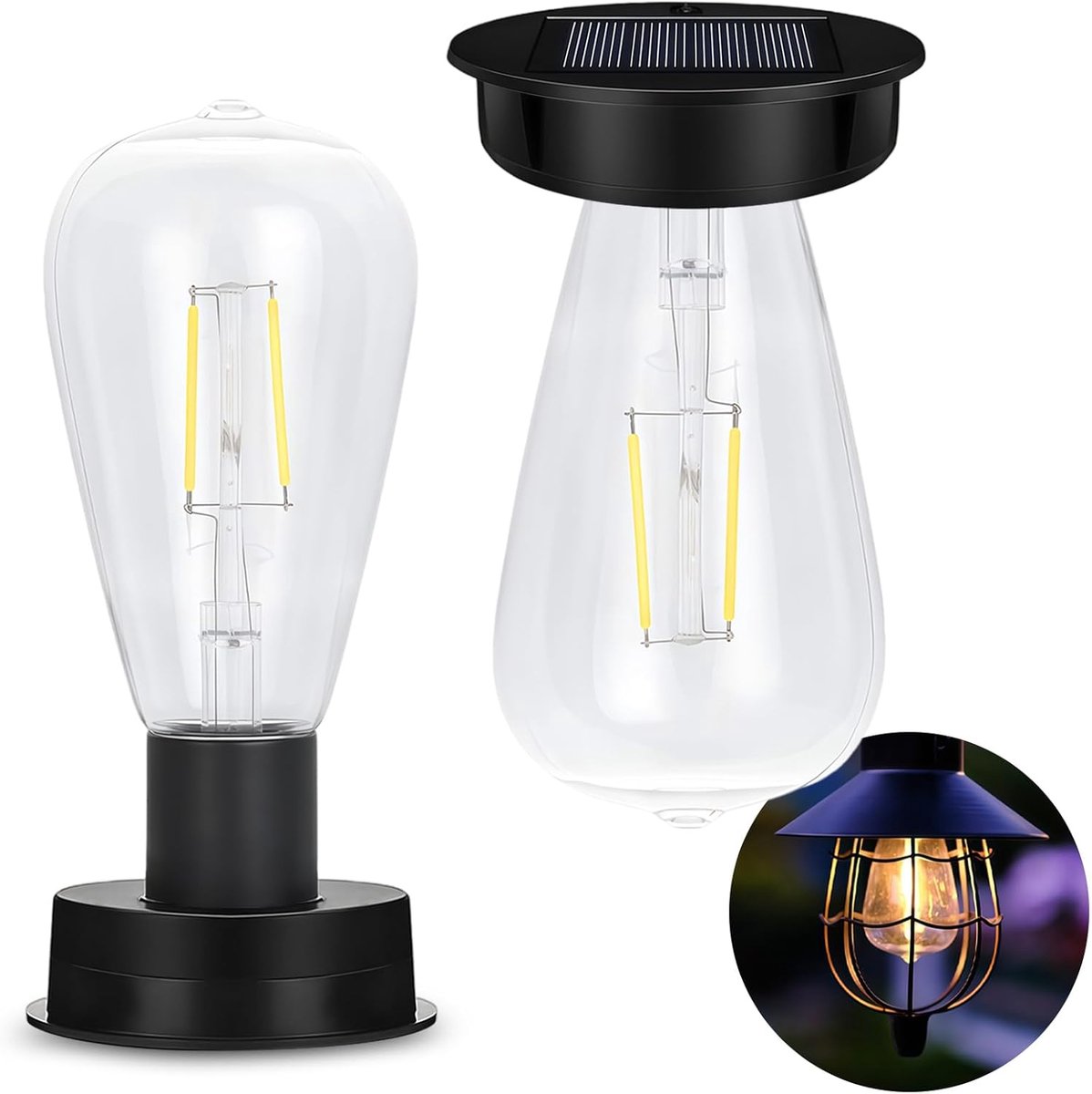 SnelShoppen - Solar lamp onderdelen, 8cm weerbestendige tuinlantaarns met heldere LED lamp, perfect voor buitengebruik, IP44 waterdicht, voor sfeervol