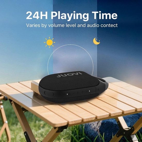 SnelShoppen - Draagbare Bluetooth Speaker met Stereo Geluid, 24u Speeltijd, Bluetooth 5.3, IP68 Waterdicht, Inclusief Carabiner Haak, Perfect voor Str van Snelshoppen — afbeelding 2