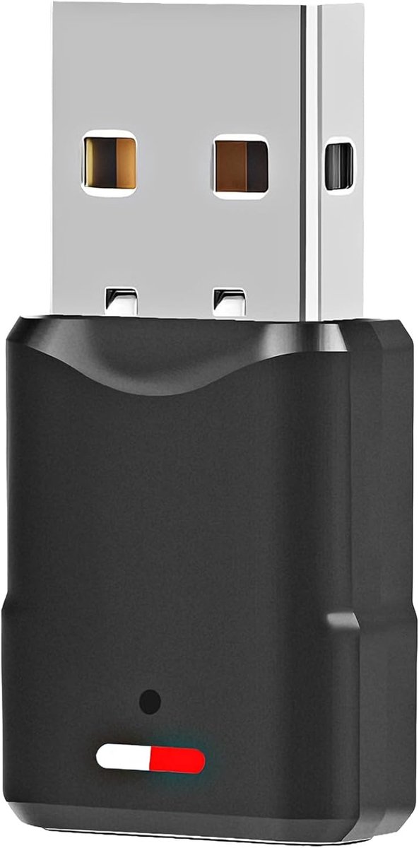 SnelShoppen - USB Bluetooth Audio Adapter 5.3 - Bluetooth Dongle voor Windows 7/10/8.1/11 - Geschikt voor Bluetooth Speaker, Headphones, PS5, PS4 en S