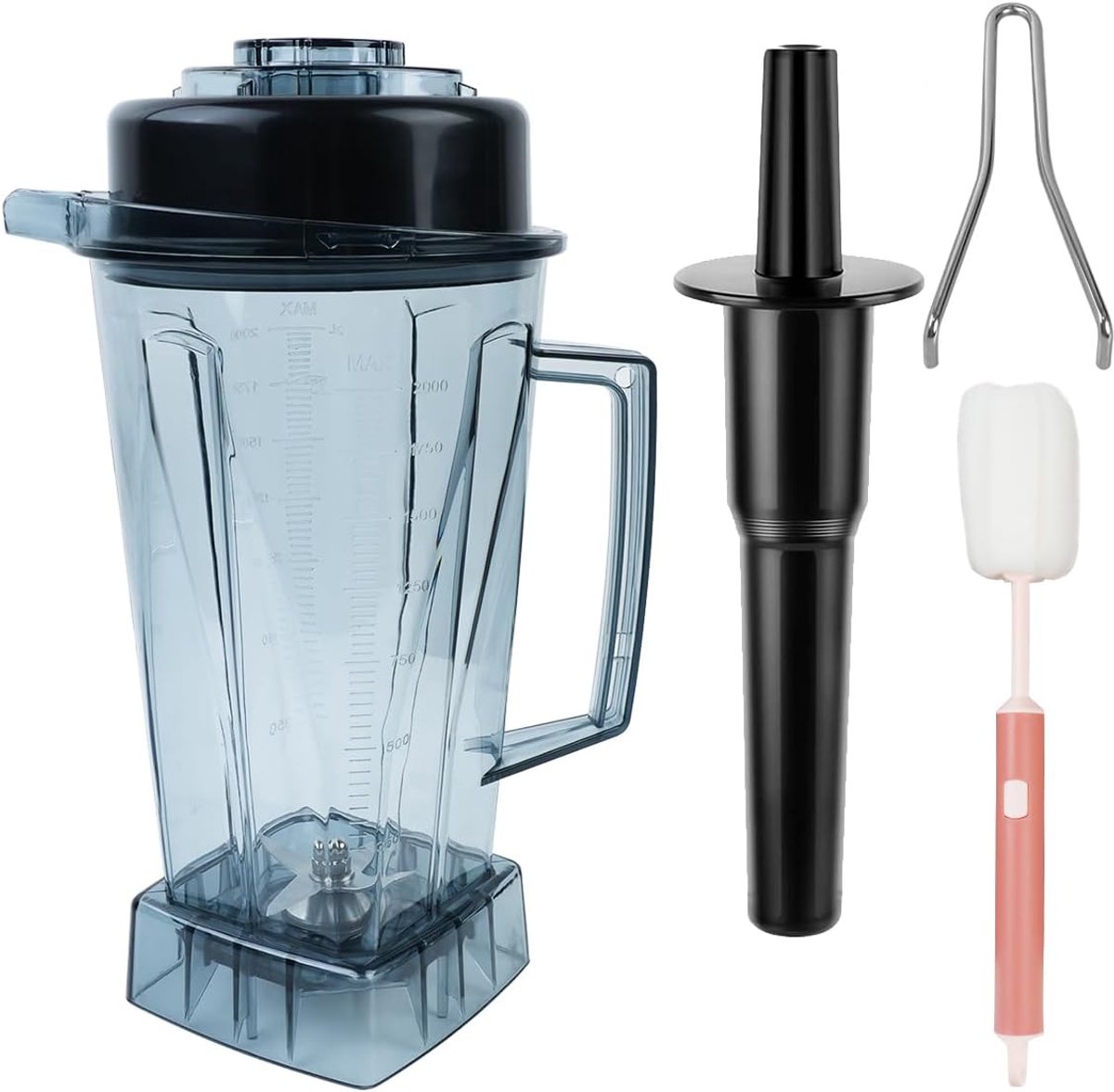 SnelShoppen - Vervangende Blender Container 64 oz (1.9 L) - Universele, Duurzame, Levensmiddelenveilige Mixbeker voor Smoothies, Soepen en Meer - Perf