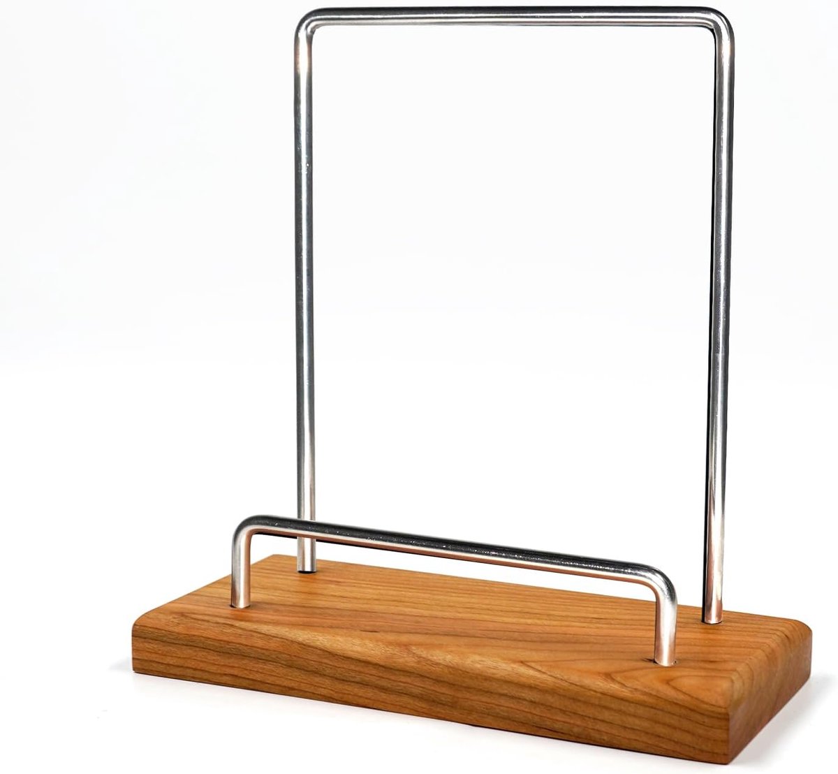 SnelShoppen - Vinyl Record Storage Holder - Massief Kersenhout LP Record Houder - Album Display Stand & Record Organizer voor Moderne Thuiswerkplek De