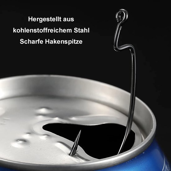 SnelShoppen - 50pcs Vissen Haken Hoog Koolstofstaal Worm Soft Bait Jig Haken met Plastic Box - Sterke en Corrosiebestendige Haken voor Visserij van Snelshoppen — afbeelding 2