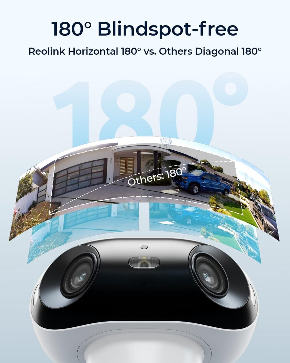 SnelShoppen - Draadloze 4K Solar Beveiligingscamera, ColorX Nachtzicht, 180° Blindspotvrij, Wi-Fi 6, Persoon/Voertuig/Dier-Detectie, Argus 4 Pro met Z