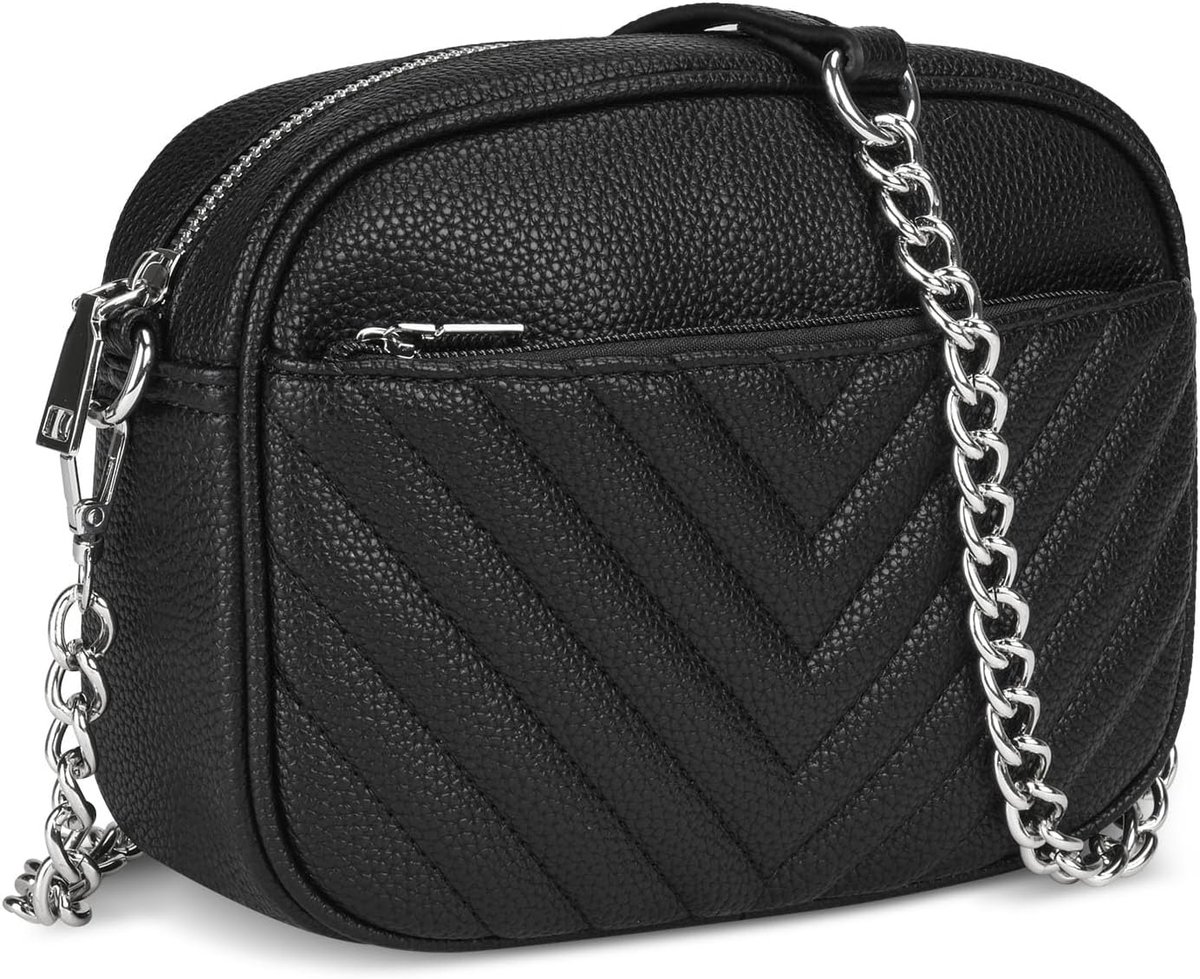 SnelShoppen - Schoudertas voor mobiele telefoon - PU-leer, klein, stijlvolle crossbody tas voor dames met afneembare schouderriem, perfect voor uitgaa