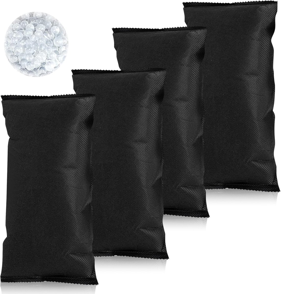 SnelShoppen - Luchtontvochtiger Autokussen 2000g Herbruikbaar Silicagel, Vocht- en Geurverwijderaar voor Auto, Kelders en Kasten, 4x500g, Effectief te