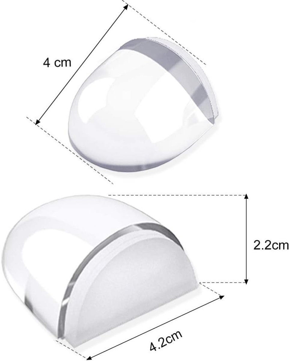 SnelShoppen - Set van 4 Transparante Zelfklevende Deurstoppers voor Vloer en Wandbescherming, Ideaal voor Harde Vloeren, Geluiddempers en Deurbuffers