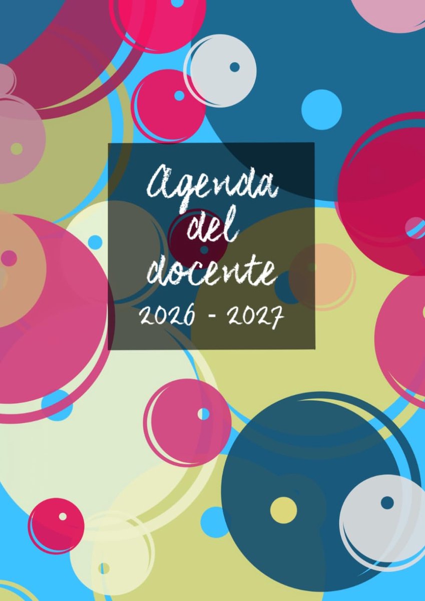 SnelShoppen - Agenda del Docente 2026-2027 A4 Multicolor Bolle Copertina - Onderwijs, Planning, Organisatie, School, Docent, Agenda, Kleur, A4 Formaat