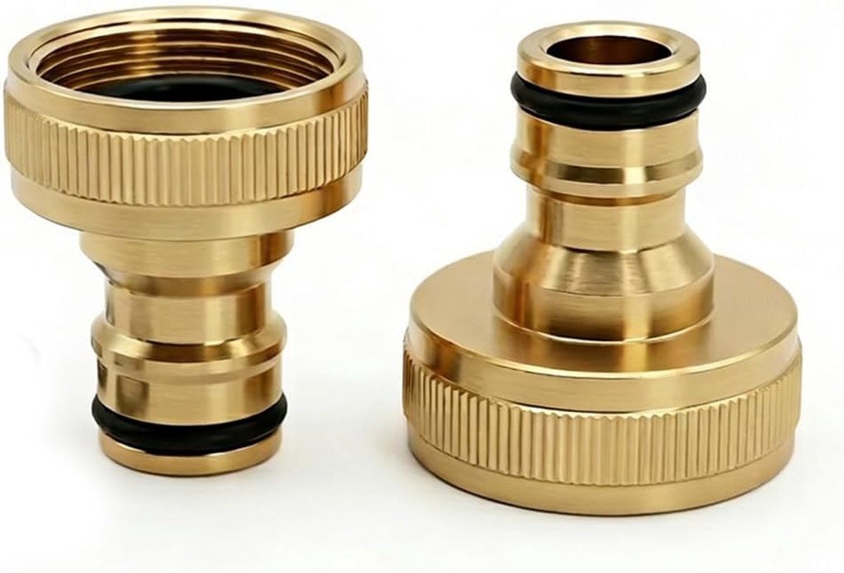 SnelShoppen - Kraanadapter Tuinslang 1 Inch Messing Binnendraad - Universele Compatibiliteit voor Gardena en Standaardsystemen - Ideaal voor Tuin en P